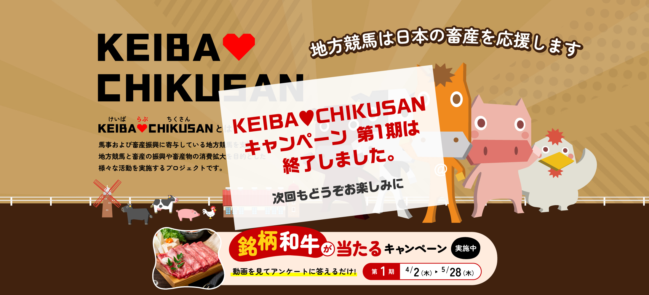 KEIBA♡CHIKUSANキャンペーン 第1期 開催中