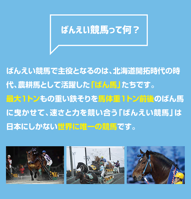 ばんえい競馬って何？