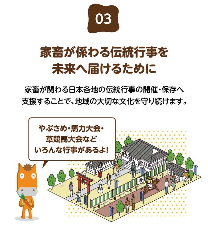 家畜が係わる伝統行事を未来に届けるために