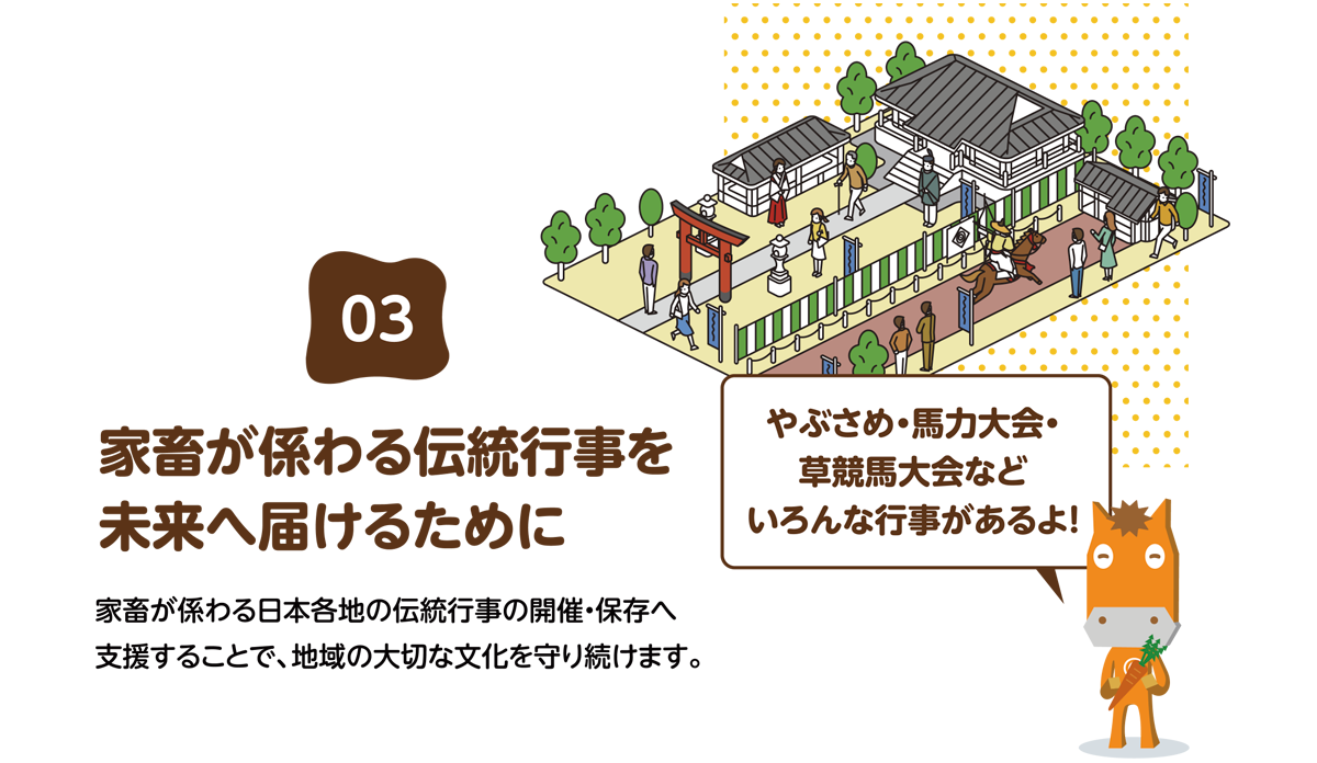 家畜が係わる伝統行事を未来に届けるために