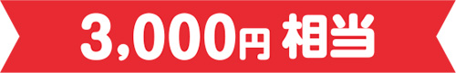 3,000円相当プレゼント
